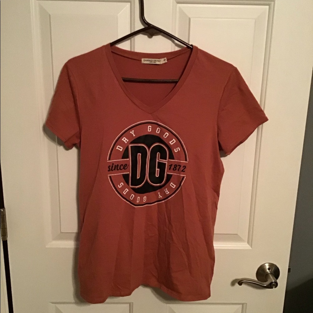 SOLD Dry goods v neck cut